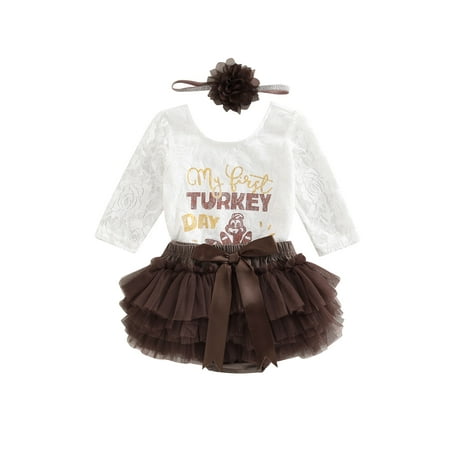 Canrulo Newborn Baby Girl Halloween Thanksgiving Outfits Long Sleeve Romper+Tutu Lace Bloomers+Headband Clothes Coffee 12-18 Months
Canrulo Newborn Baby Girl Halloween Thanksgiving Outfits Long Sleeve Romper+Tutu Lace Bloomers+Headband Clothes Coffee 12-18 Months