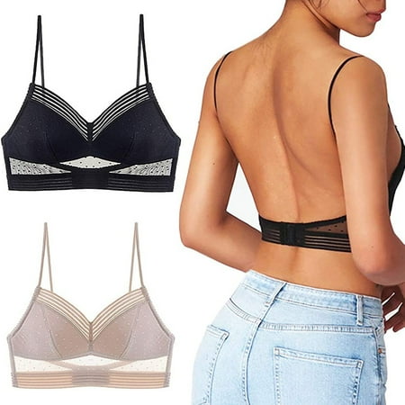 Knosfe Strappy Backless Bras for Women Lightly Breathable Bralette Women s Comfort Mesh Wireless Bra
Knosfe Strappy Backless Bras for Women Lightly Breathable Bralette Women s Comfort Mesh Wireless Bra