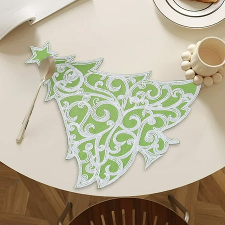 Ranliy Christmas Tree Placemats Embroidered Place Mats Kitchen Table Mats for For Xmas Winter Wedding Party Dinner Table Decoration
Ranliy Christmas Tree Placemats Embroidered Place Mats Kitchen Table Mats for For Xmas Winter Wedding Party Dinner Table Decoration