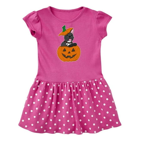 Inktastic Pumpkin Puppies Halloween Frenchie Gift Baby Girl Dress