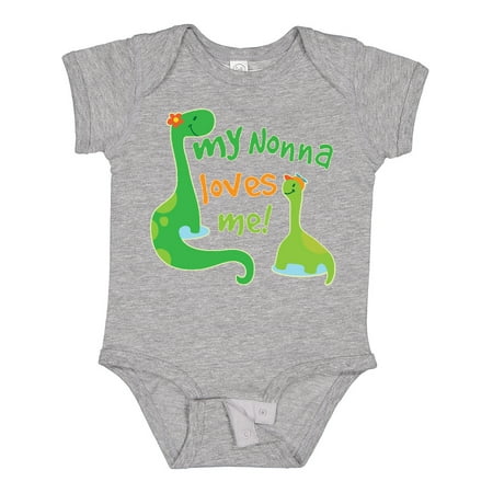 Inktastic My Nonna Loves Me Grandson Gift Baby Boy Bodysuit