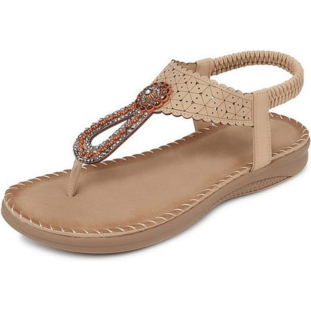 SHIBEVER Summer Comfortable Sandals Bohemian Sandals for Women Dressy Flat T Strap Sandals Womans Flip Flops
SHIBEVER Summer Comfortable Sandals Bohemian Sandals for Women Dressy Flat T Strap Sandals Womans Flip Flops