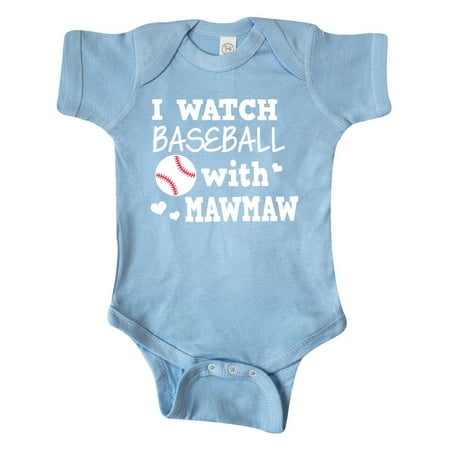 Inktastic I Watch Baseball with My Mawmaw Gift Baby Boy or Baby Girl Bodysuit