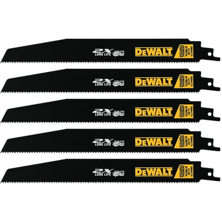 Dewalt 10 TPI Demolition Bi-Metal Reciprocating Saw Blade 9 in. 5 pk.