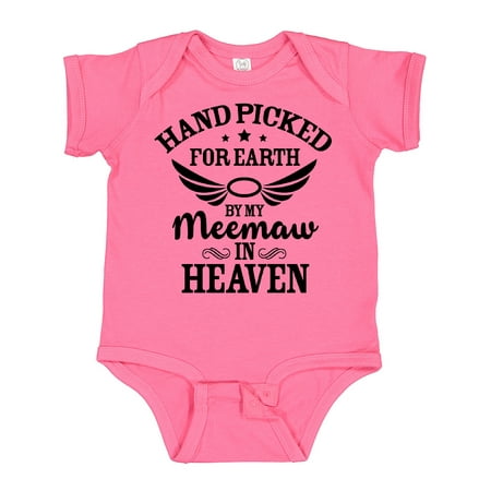 Inktastic Handpicked for Earth by My Meemaw in Heaven with Angel Wings Gift Baby Boy or Baby Girl Bodysuit
Inktastic Handpicked for Earth by My Meemaw in Heaven with Angel Wings Gift Baby Boy or Baby Girl Bodysuit