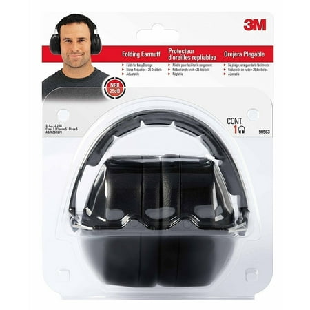 3M 90563-5DC Folding Noise Reduction Earmuff Black