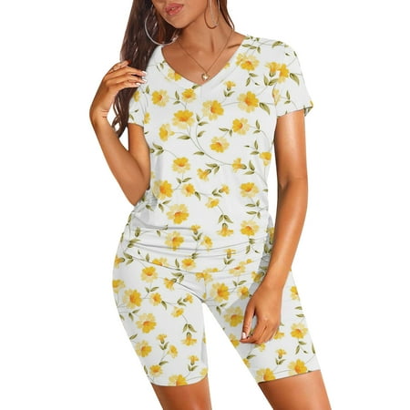 Women Flowers Print Casual Short Sleeve Top Short Pants Pajama Set Women s Cardigan
Women Flowers Print Casual Short Sleeve Top Short Pants Pajama Set Women s Cardigan