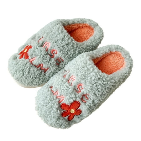 Genuiskids Women Warm Winter Indoor Slippers Embroidery Letters Flower Non-slip Soft Sole House Shoes
Genuiskids Women Warm Winter Indoor Slippers Embroidery Letters Flower Non-slip Soft Sole House Shoes