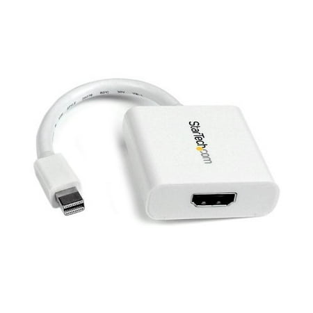 StarTech.com Mini DisplayPort to HDMI Video Adapter Converter - White - Mini DisplayPort Male Digital Audio\/Video - HDMI Female Digital Audio\/Video - 4.72\