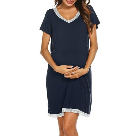 Funicet Midi Lace Dresses for Women Maternity Short Sleeve V-Neck Solid Lace Edge Home Casual Nursing Dresses
Funicet Midi Lace Dresses for Women Maternity Short Sleeve V-Neck Solid Lace Edge Home Casual Nursing Dresses