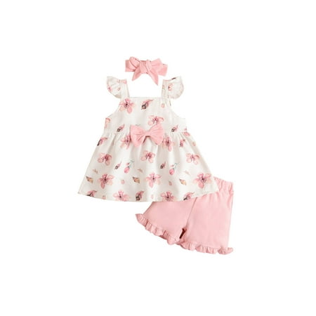 TheFound 3PCS Toddler Baby Girls Summer Outfits Sunflower Sleeveless Top Ruffle Shorts Headband Cute Clothes
TheFound 3PCS Toddler Baby Girls Summer Outfits Sunflower Sleeveless Top Ruffle Shorts Headband Cute Clothes