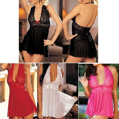 Sexy Women Lingerie Nightwear Underwear Ladies Lace Sleepwear Babydoll+G String
Sexy Women Lingerie Nightwear Underwear Ladies Lace Sleepwear Babydoll+G String
