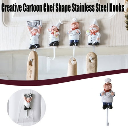Kitchen organization kitchen Cartoon Chef Shape Stainless Steel Wall Door Hanger Cute Kitchen Rustproof Hooks Fragarn
Kitchen organization kitchen Cartoon Chef Shape Stainless Steel Wall Door Hanger Cute Kitchen Rustproof Hooks Fragarn