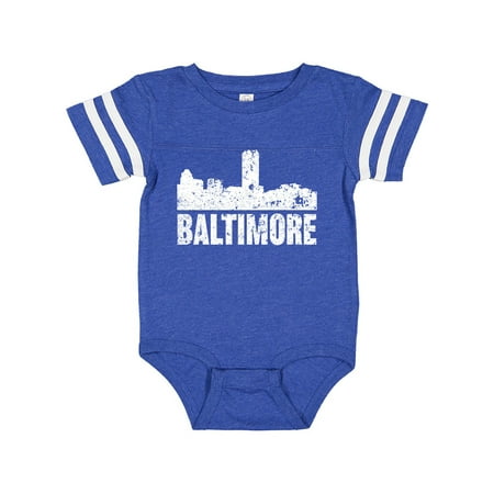Inktastic Baltimore Skyline Grunge Gift Baby Boy or Baby Girl Bodysuit