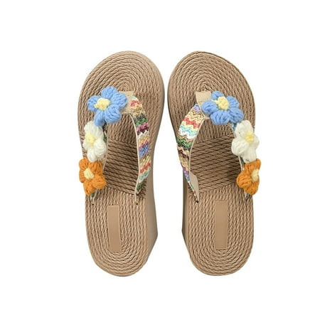 LoyisViDion Women s Summer Bohemian Folk Style Flower Wedges Beach Sandals Flip-flops Blue 7(39)
LoyisViDion Women s Summer Bohemian Folk Style Flower Wedges Beach Sandals Flip-flops Blue 7(39)