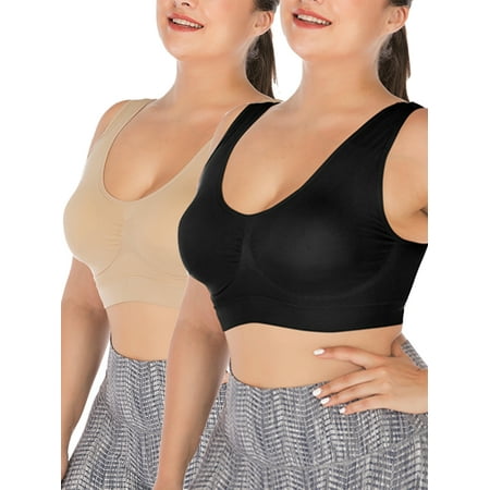 FUTATA Women s Plus Size Sports Bra High Support Seamless Running Yoga Workout Bra With Removable Pads Comfort Activewear Tops 1/2 Pack
FUTATA Women s Plus Size Sports Bra High Support Seamless Running Yoga Workout Bra With Removable Pads Comfort Activewear Tops 1/2 Pack