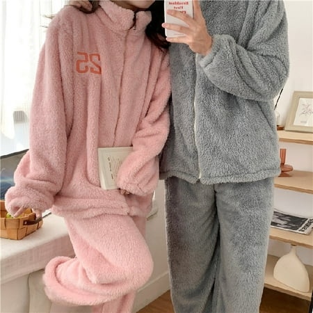 DanceeMangoo Autumn Winter Warm Flannel Zipper Couple Pajamas Set Women Sleepwear Family Pijama Male Home Clothes Women Casual Men Pyjamas
DanceeMangoo Autumn Winter Warm Flannel Zipper Couple Pajamas Set Women Sleepwear Family Pijama Male Home Clothes Women Casual Men Pyjamas
