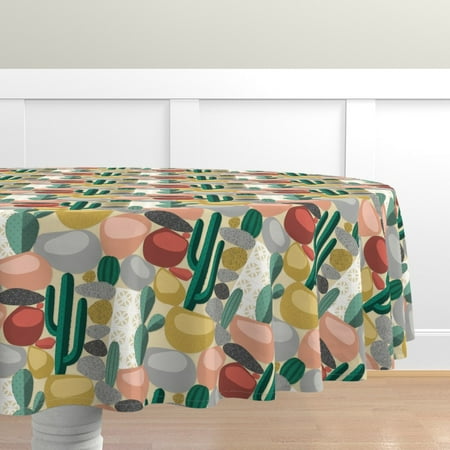 Cotton Sateen Tablecloth 70 Round - Desert Succulents Southwestern Boho Midcentury Colorful Cactus Rocks Print Custom Table Linens by Spoonflower
Cotton Sateen Tablecloth 70 Round - Desert Succulents Southwestern Boho Midcentury Colorful Cactus Rocks Print Custom Table Linens by Spoonflower