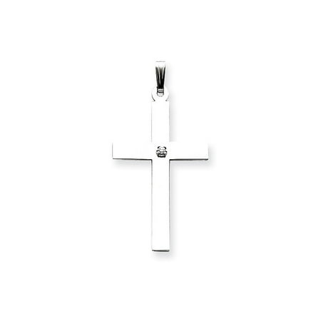 14k White Gold .03ct. Diamond Latin Cross Pendant. Carat Wt- 0.03ct