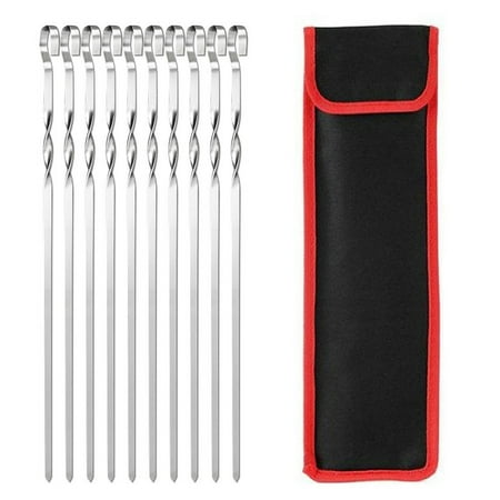 GHOONEY Kabob Skewers Metal BBQ Grill Skewers Long Stainless Steel Kebob Sticks Reusable
GHOONEY Kabob Skewers Metal BBQ Grill Skewers Long Stainless Steel Kebob Sticks Reusable