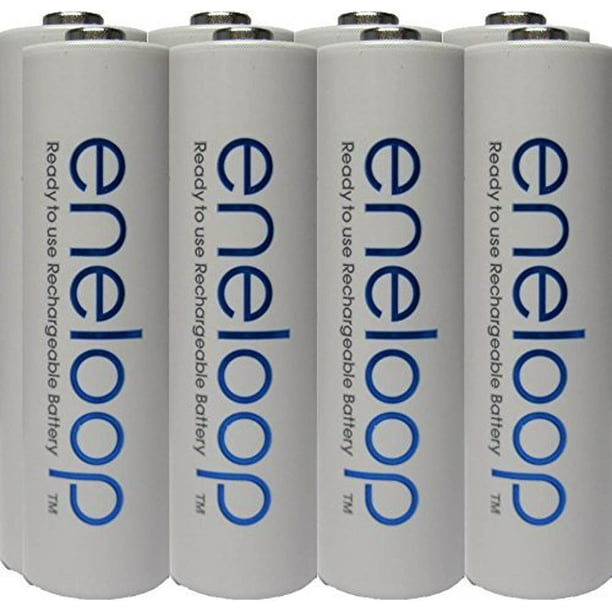 8 Panasonic Eneloop 4th Generation AA NiMH Pre-charged 2100 Times Rechargeable Batteries + Free Battery Holder