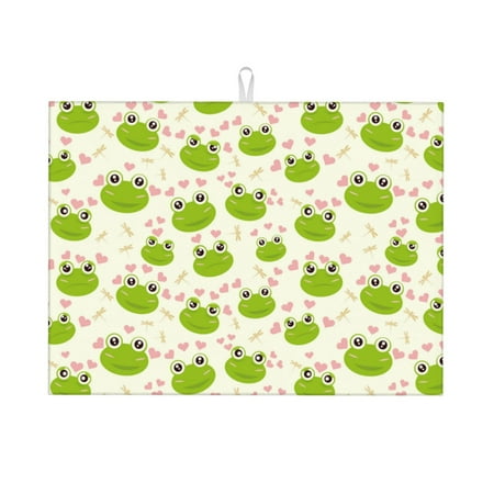 Cauagu Dish Drying Mat 24*18 inch Absorbent Dish Drainer Kitchen Counter Dish Drying Pad for Countertops Sinks Draining Racks( Green Frog)
Cauagu Dish Drying Mat 24*18 inch Absorbent Dish Drainer Kitchen Counter Dish Drying Pad for Countertops Sinks Draining Racks( Green Frog)