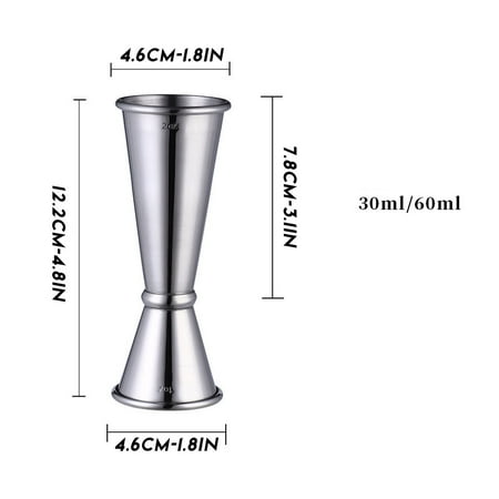 wofedyo & Glass Racks 304 Stainless Steel Ounce Glass Measurer Double Head Glass 30/60Ml
wofedyo & Glass Racks 304 Stainless Steel Ounce Glass Measurer Double Head Glass 30/60Ml