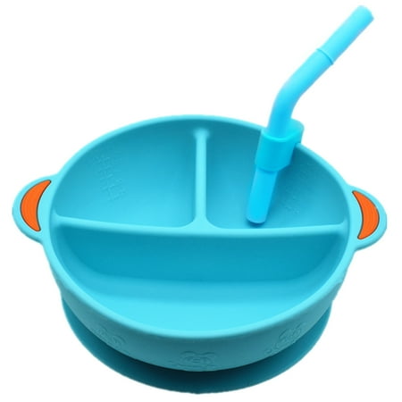 OOKWE Baby Plate Divided Food Bowl with Straw Non-Slip Portable 3 Grid Silicone Feeding Dish Tableware
OOKWE Baby Plate Divided Food Bowl with Straw Non-Slip Portable 3 Grid Silicone Feeding Dish Tableware