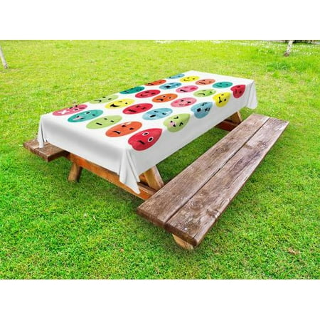 Emoji Outdoor Tablecloth Watercolor Abstract Facial Expressions Winking Crying Loving Surprised Collection Decorative Washable Fabric Picnic Tablecloth 58 X 104 Inches Multicolor by Ambesonne
Emoji Outdoor Tablecloth Watercolor Abstract Facial Expressions Winking Crying Loving Surprised Collection Decorative Washable Fabric Picnic Tablecloth 58 X 104 Inches Multicolor by Ambesonne