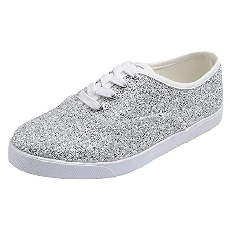 Feversole Women s Fashion Dress Sneakers Party Bling Casual Flats Embellished Shoes IceSilver Plimsolls Glitter Lace Size 8.5 M US
Feversole Women s Fashion Dress Sneakers Party Bling Casual Flats Embellished Shoes IceSilver Plimsolls Glitter Lace Size 8.5 M US