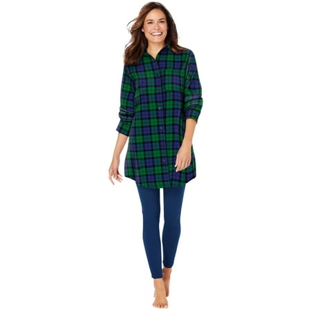 Dreams & Co. Women s Plus Size Plaid Pj Set Pajamas