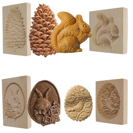 OROMYO 2 Pack Wooden Cookie Molds 3D Carved DIY Cookie Stamps Molds Wooden Biscuit Mold for Cookie Stamp for Baking Kitchen Biscuit Cutter Set
OROMYO 2 Pack Wooden Cookie Molds 3D Carved DIY Cookie Stamps Molds Wooden Biscuit Mold for Cookie Stamp for Baking Kitchen Biscuit Cutter Set