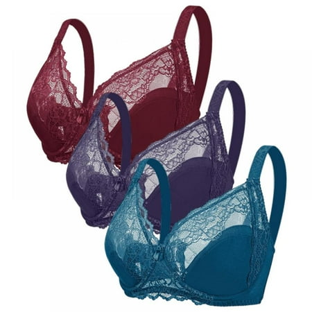 Lace Bra for Women with Support Push up - Seamless Bralette Push Up Large-size Breasts Comfortable Soft Full Coverage Thin Adjustable Bra(3-Packs)
Lace Bra for Women with Support Push up - Seamless Bralette Push Up Large-size Breasts Comfortable Soft Full Coverage Thin Adjustable Bra(3-Packs)