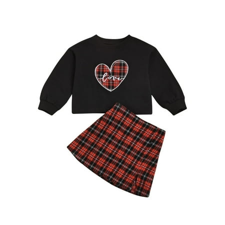 Fsqjgq New Baby Gift Set Girl Kids Toddler Baby Girls Autumn Winter Print Cotton Long Sleeve Tops Plaid Skirts Set Clothes with Headband Cotton Black 130
Fsqjgq New Baby Gift Set Girl Kids Toddler Baby Girls Autumn Winter Print Cotton Long Sleeve Tops Plaid Skirts Set Clothes with Headband Cotton Black 130