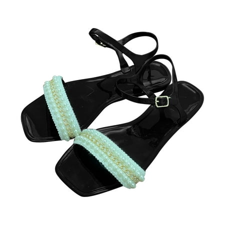 Summer Saving Clearance! Kukoosong Flat Sandals for Women Summer Fashion Pearl Chain Flat Shoes Womens Comfortable Slip-On Women s Sandals White 38
Summer Saving Clearance! Kukoosong Flat Sandals for Women Summer Fashion Pearl Chain Flat Shoes Womens Comfortable Slip-On Women s Sandals White 38