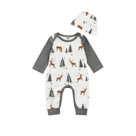 Baby’s Casual Long Sleeve Jumpsuit with Hat Cartoon Christmas Printing One-piece Long Pants
Baby’s Casual Long Sleeve Jumpsuit with Hat Cartoon Christmas Printing One-piece Long Pants