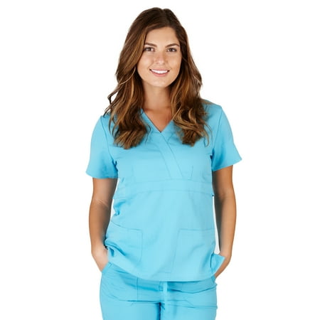 UltraSoft Premium 3 Pocket Mock Wrap Medical Scrub Top For Women - JUNIOR FIT 36147-X-Small (Water Blue)
UltraSoft Premium 3 Pocket Mock Wrap Medical Scrub Top For Women - JUNIOR FIT 36147-X-Small (Water Blue)
