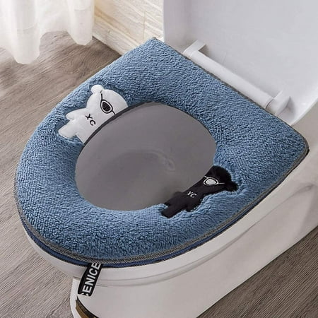 DIWANG Toilet seat Cover Household Toilet Seat Cushion Plush Waterproof Universal Cute Cartoon with Handle (Length 43 cm Width 37 cm) (Color : Black and White Bear Blue)
DIWANG Toilet seat Cover Household Toilet Seat Cushion Plush Waterproof Universal Cute Cartoon with Handle (Length 43 cm Width 37 cm) (Color : Black and White Bear Blue)
