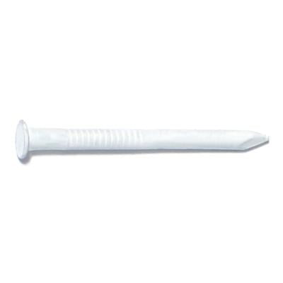 1-1/4 White Aluminum Trim Flat Head Nails (330 pcs.)