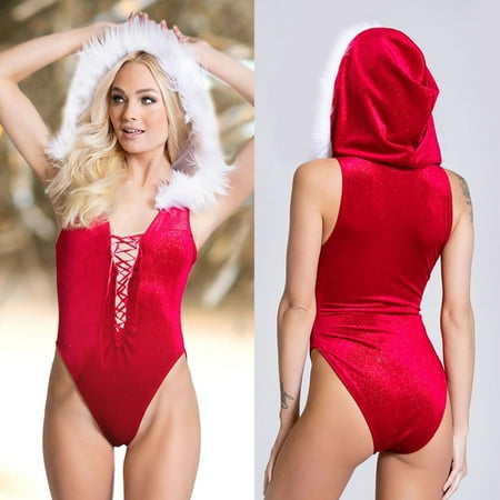 TANGNADE Women tru tops New Design Women Christmas Jumpsuit Underwear Hooded White Feather Pajamas Bodysuit
TANGNADE Women tru tops New Design Women Christmas Jumpsuit Underwear Hooded White Feather Pajamas Bodysuit