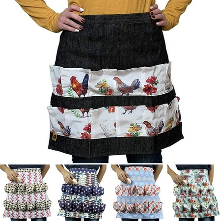 GXSR Farm Apron for Eggs Collecting Chicken Egg Gathering Pocket Perfect