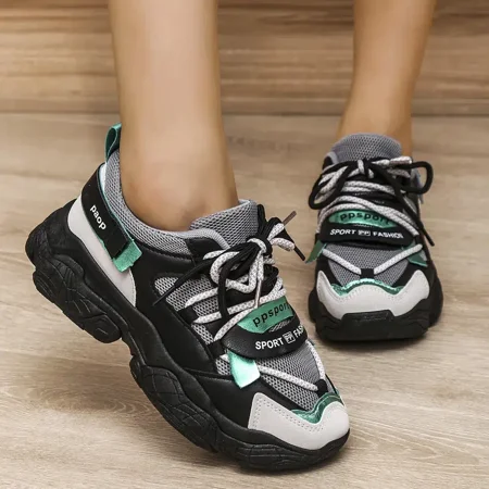 Women‘s Letter Patch Decor Mesh Panel Chunky Sneakers Breathable Mesh Lace-Up Running Shoes Casual & Stylish Shoes Women‘s Footwear
Women‘s Letter Patch Decor Mesh Panel Chunky Sneakers Breathable Mesh Lace-Up Running Shoes Casual & Stylish Shoes Women‘s Footwear