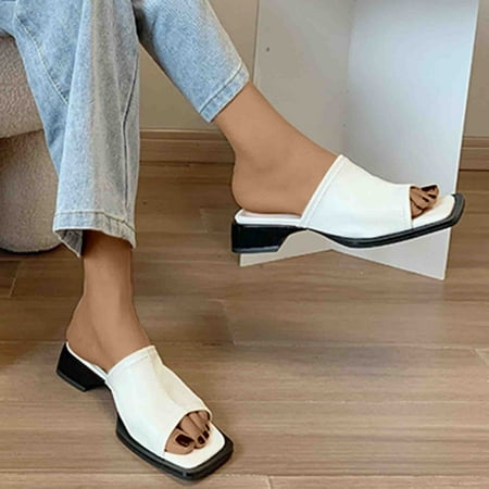 Hvyesh Sandals for Women Casual Summer Fashionable Mules One-line Square Heel Slippers Thick Heel Sandals Size 7
Hvyesh Sandals for Women Casual Summer Fashionable Mules One-line Square Heel Slippers Thick Heel Sandals Size 7