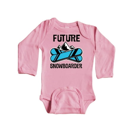 Inktastic Snowboarding Future Snowboarder Gift Baby Boy or Baby Girl Long Sleeve Bodysuit
