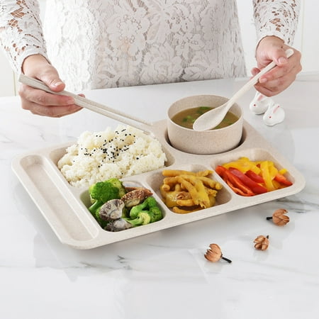 SunSunrise 1 Set Individual Grid Stackable Food Plate Plastic Practical Food-grade Food Tray for Home
SunSunrise 1 Set Individual Grid Stackable Food Plate Plastic Practical Food-grade Food Tray for Home