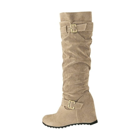 Egmy Women Warm and Comfortable Suede Belt Buckle All Match Inner Heightening Boots Beige 6.5(38)
Egmy Women Warm and Comfortable Suede Belt Buckle All Match Inner Heightening Boots Beige 6.5(38)