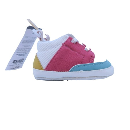 Pre-owned Carter s Girls White | Pink | Green Booties size: New Born
