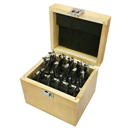 20 Pc 4 & 2 Flute HS End Mill Set 3/8 - 3/4 Shank Milling Drill Cutting