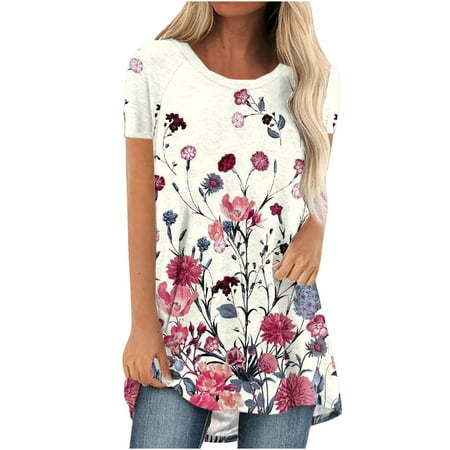 Mrat Sleep Shirts for Women Short Sleeve Round-Neck Blouses Ladies Summer Printed Round-Neck Loose Short Pullover Sleeve Tops Blouse Shirts for Female Trendy
Mrat Sleep Shirts for Women Short Sleeve Round-Neck Blouses Ladies Summer Printed Round-Neck Loose Short Pullover Sleeve Tops Blouse Shirts for Female Trendy