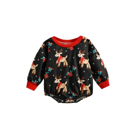 Binpure Unisex Infant Christmas Print Long Sleeve Dropped Shoulders Loose Romper
Binpure Unisex Infant Christmas Print Long Sleeve Dropped Shoulders Loose Romper